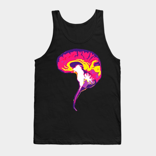 Brain with Brainstem in Vibrant Colors Tank Top by VegShop